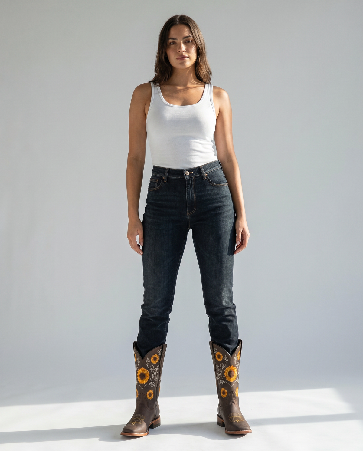 Priscilla | Texani Ricamati Boots with Wide Heel