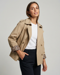 Lorella | Trench Coat with Leopard Lining
