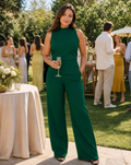 Federica | Sleeveless Jumpsuit with Wide-Leg with Turtleneck