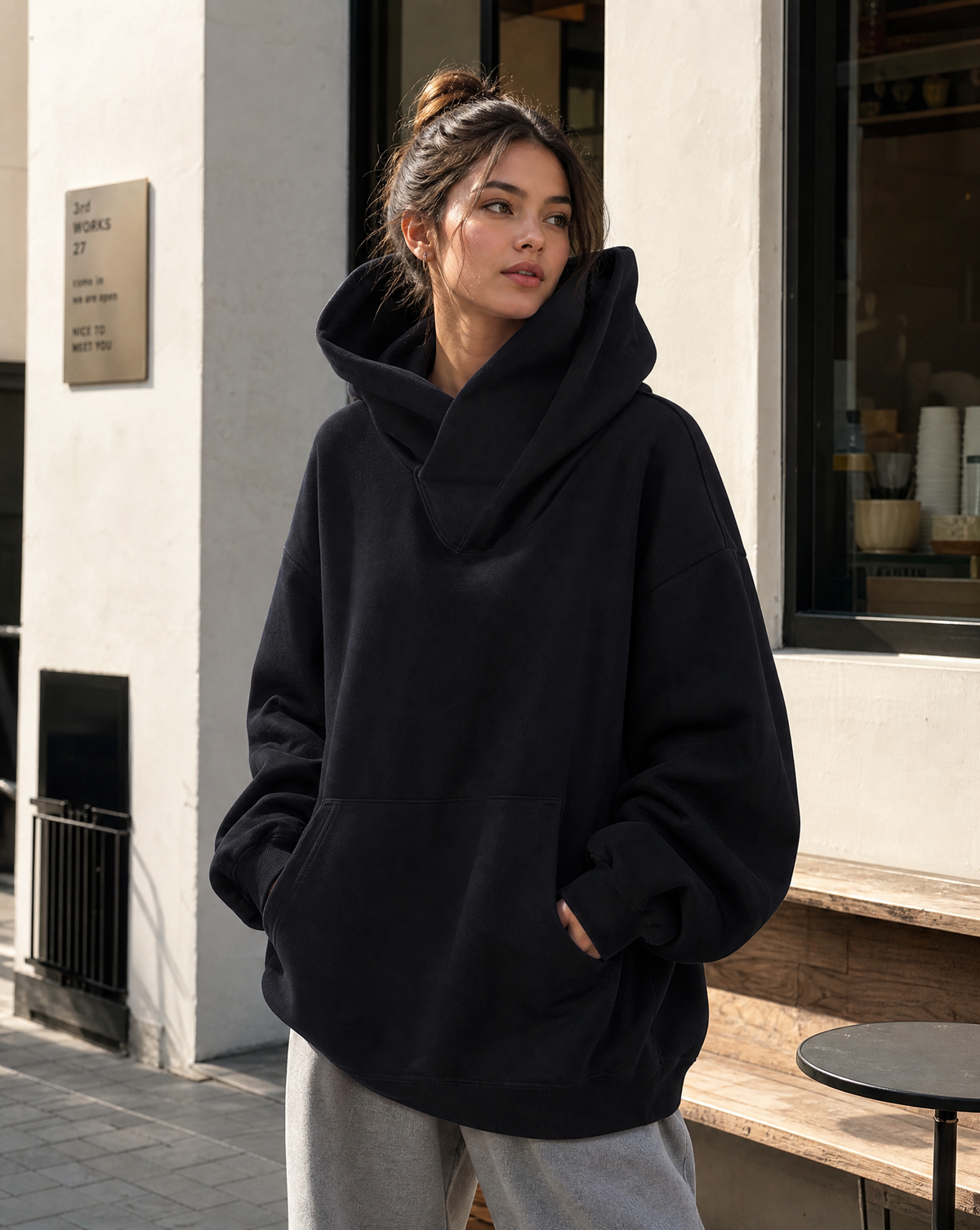 Sabina | Oversized Sweatshirt with Turtleneck for Women