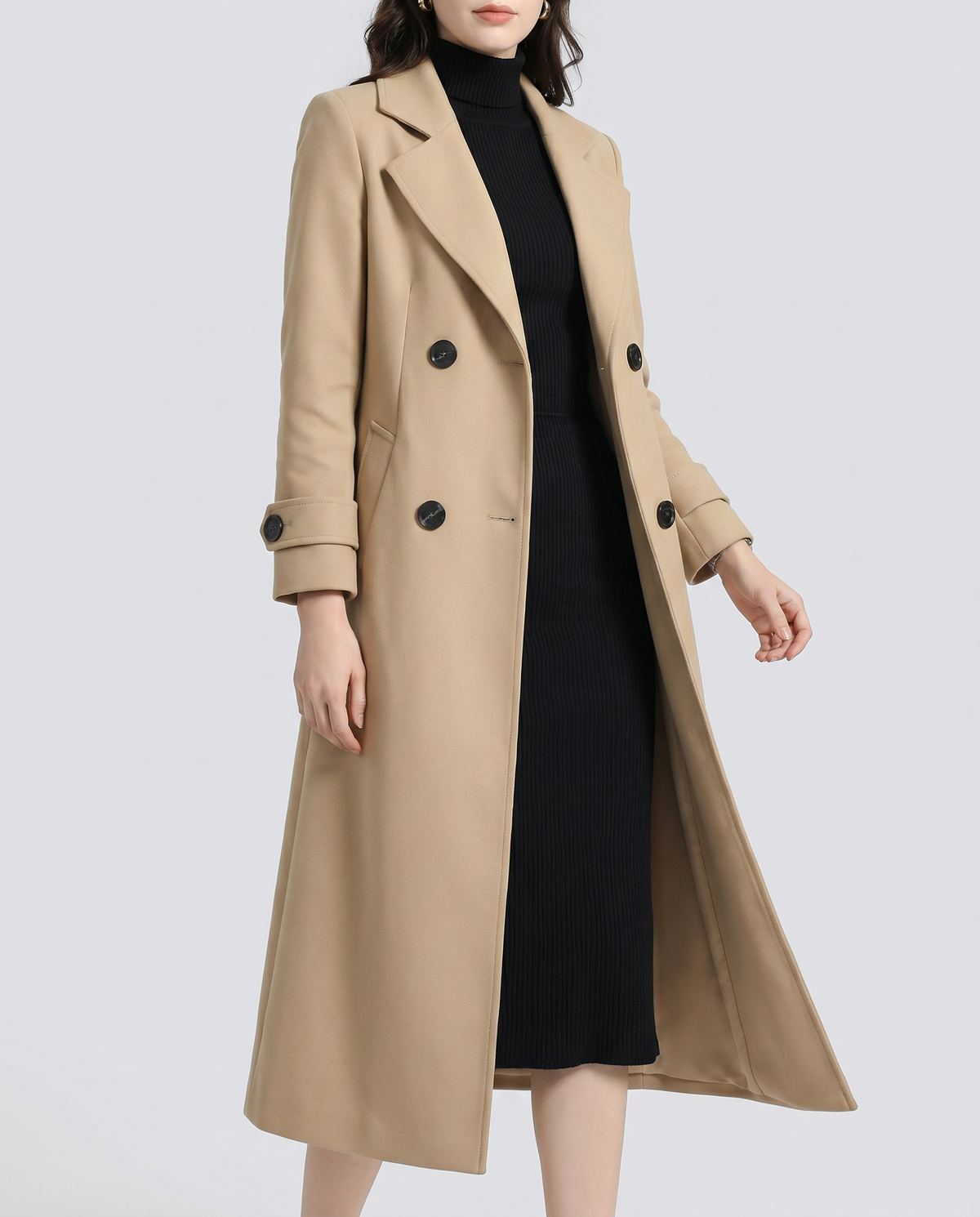 Genziana | Designer Long Wool Coat for Warmth & Versatility