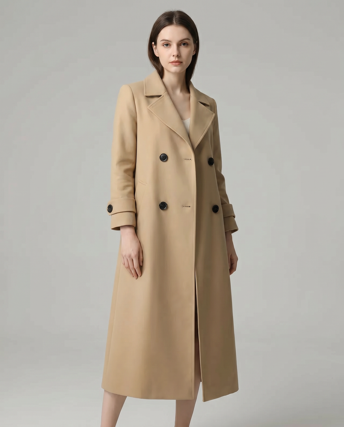 Genziana | Designer Long Wool Coat for Warmth & Versatility