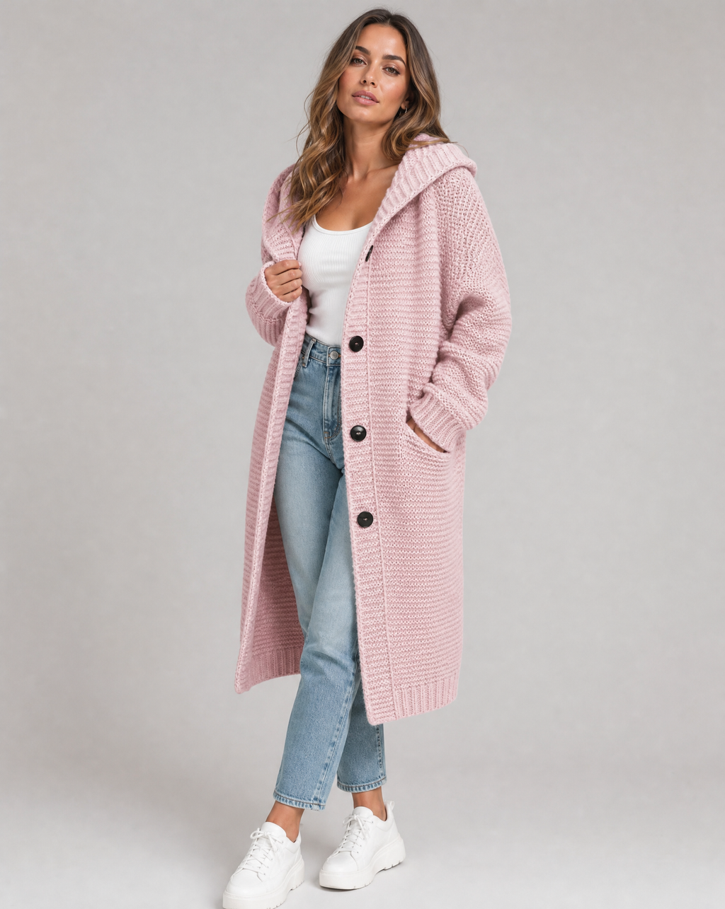 Filomena | Oversized Cardigan with Hood for Women