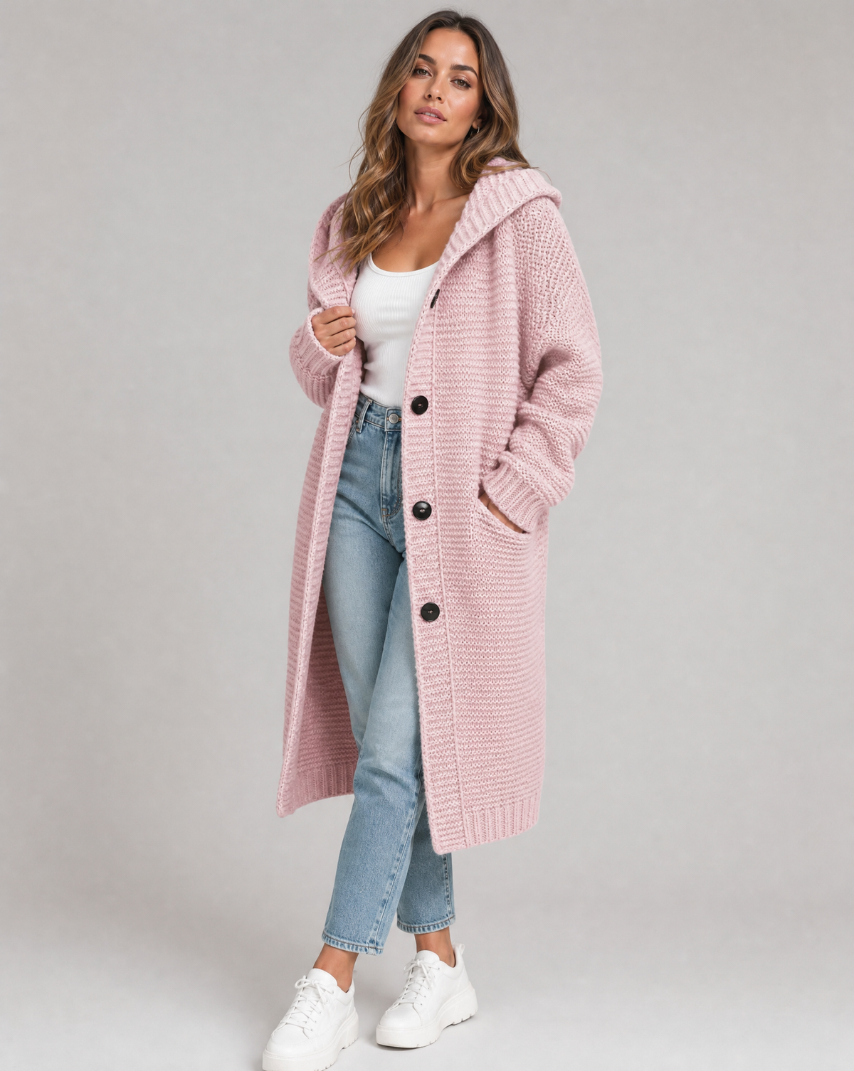 Filomena | Oversized Cardigan with Hood for Women