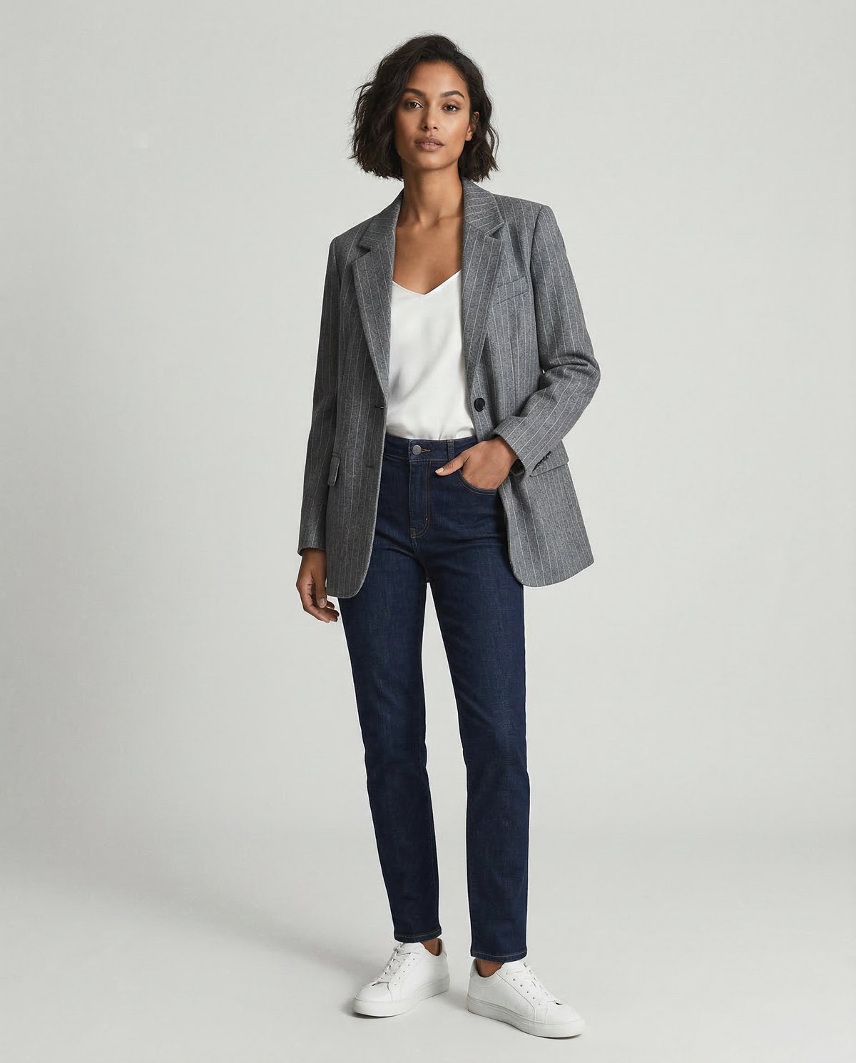 Piera | Striped Blazer – Elegant Design Vintage with Pockets