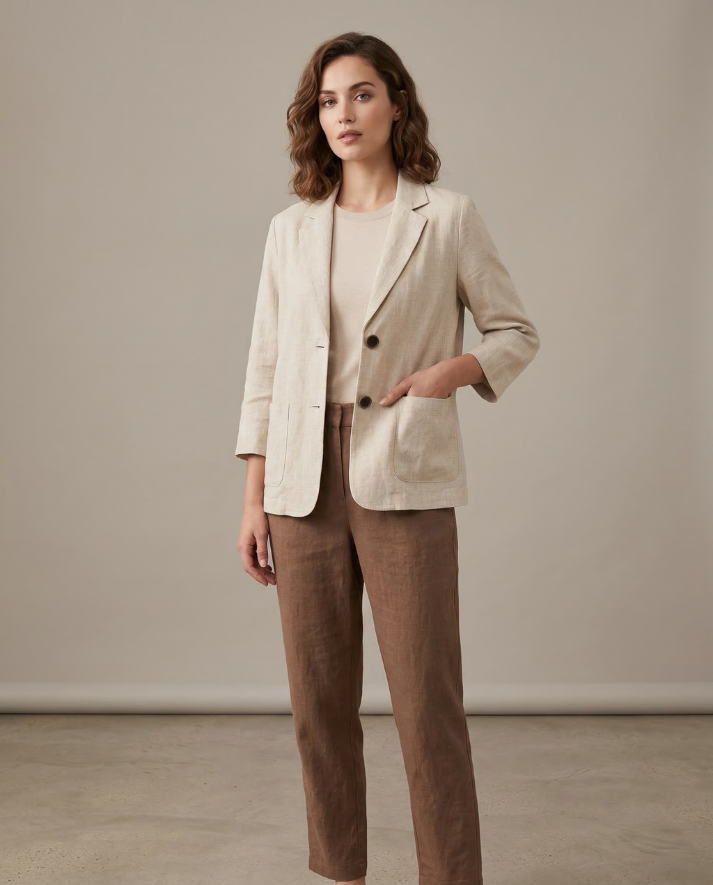 Adele | Korean-style blazer jacket – soft and lightweight fit for spring and autumn