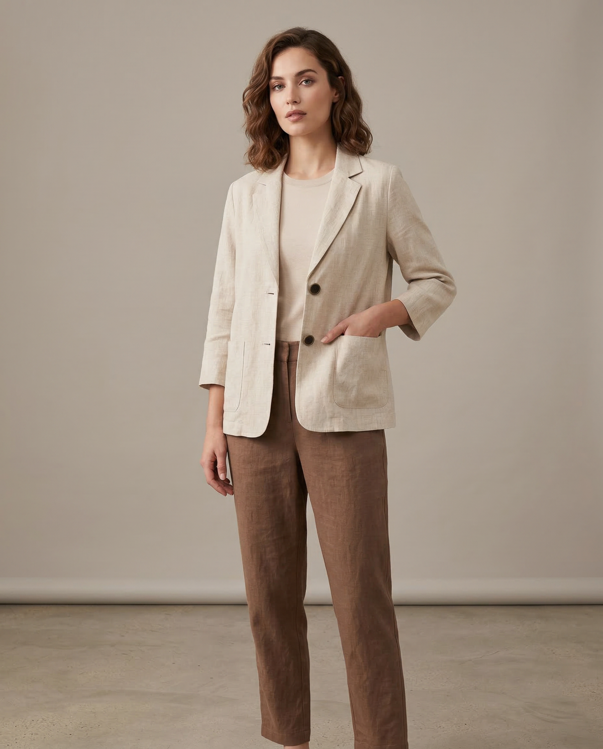 Adele | Korean-style blazer jacket – soft and lightweight fit for spring and autumn