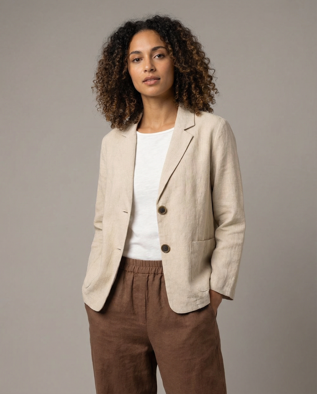 Adele | Korean-style blazer jacket – soft and lightweight fit for spring and autumn