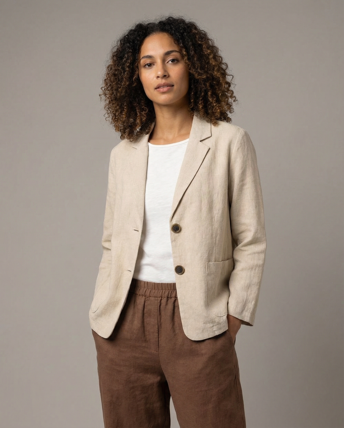 Adele | Korean-style blazer jacket – soft and lightweight fit for spring and autumn