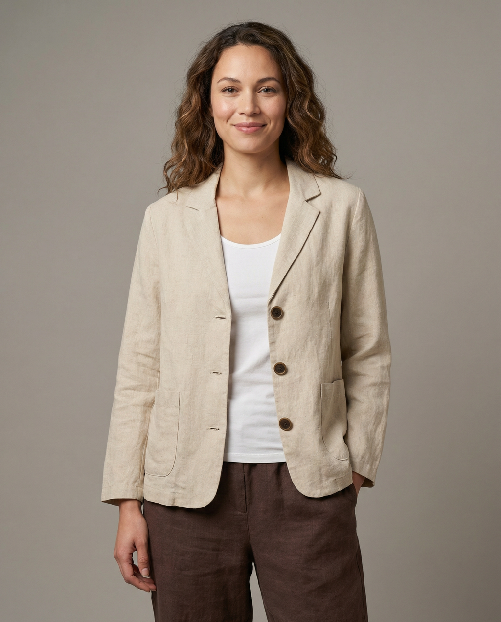 Adele | Korean-style blazer jacket – soft and lightweight fit for spring and autumn