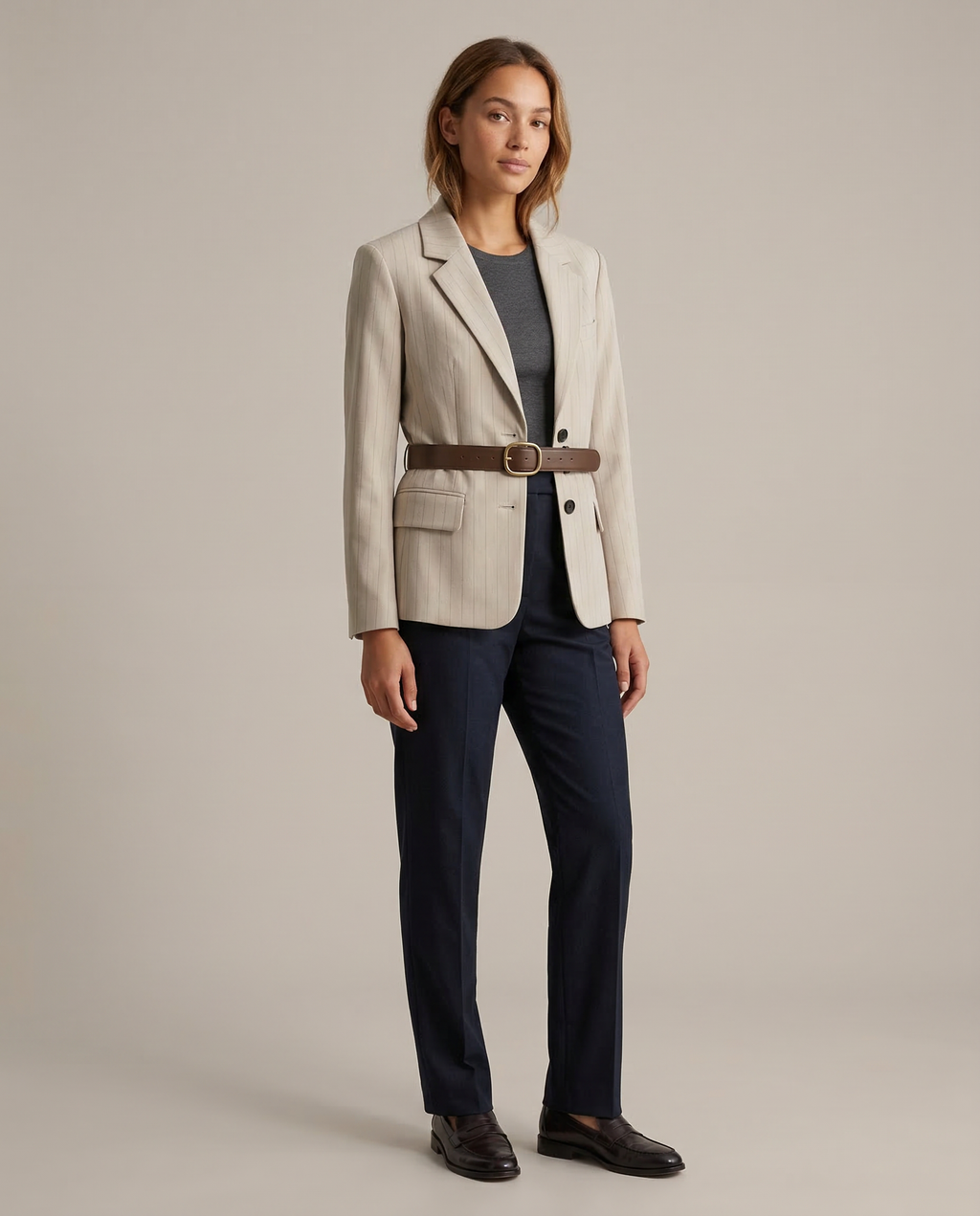 Eleonora | Jacket for Two-Piece Set – Elegant Fit Soft with Waist Belt