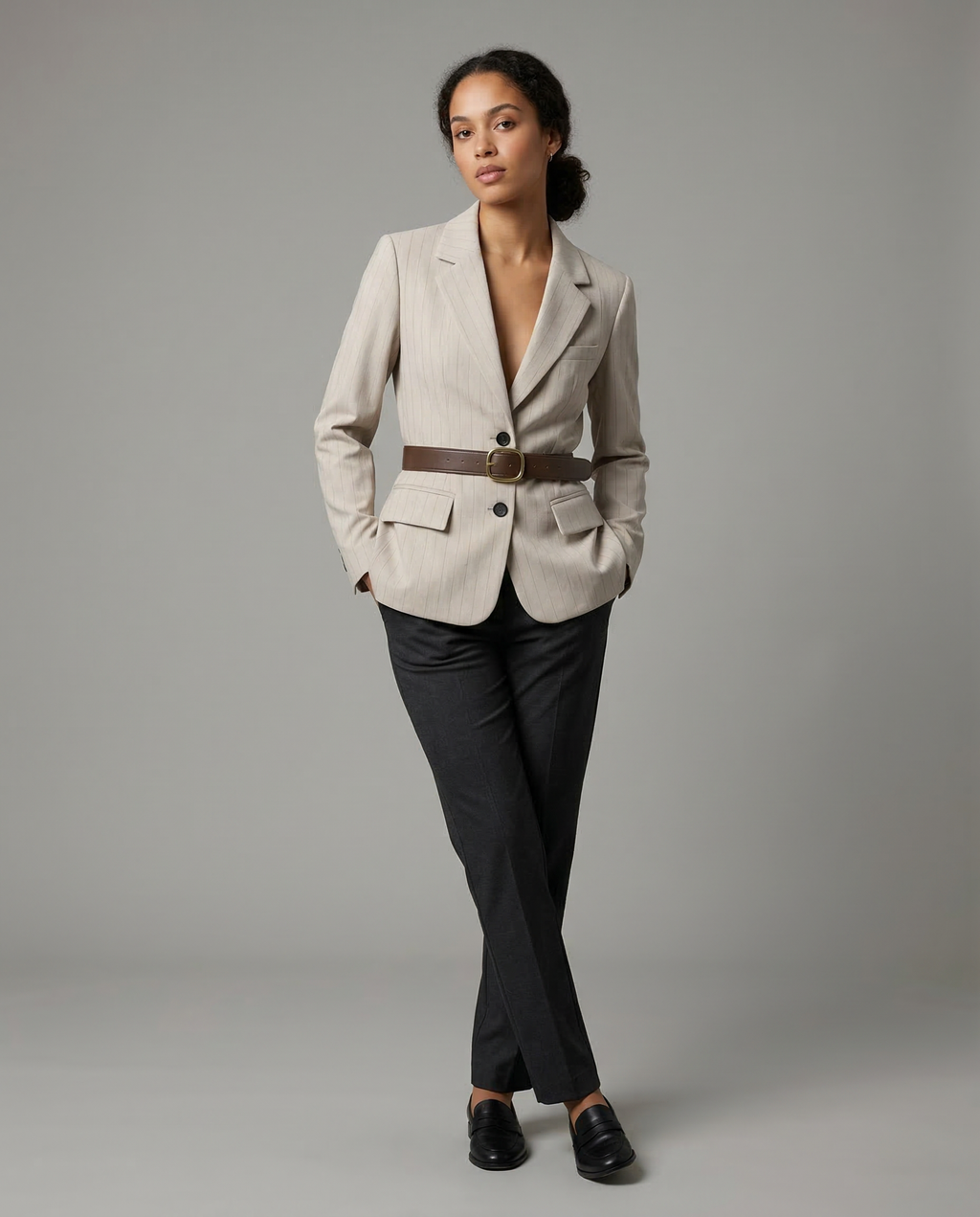 Eleonora | Jacket for Two-Piece Set – Elegant Fit Soft with Waist Belt