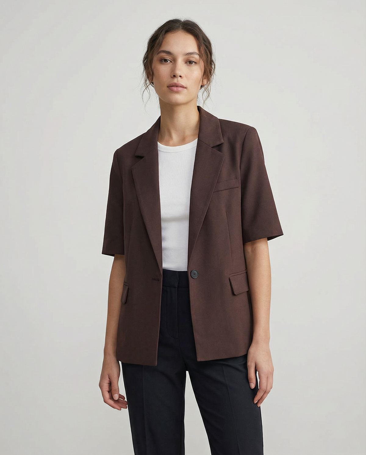 Tilde | Chic Essential Office Blazer with Short Sleeves