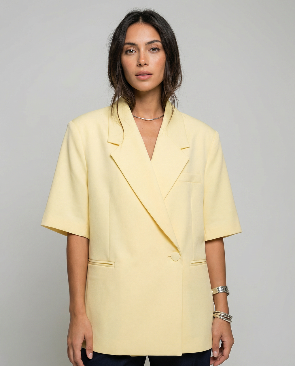 Zaira | Oversized Blazer – Elegant Capospalla Summer with Short Sleeve