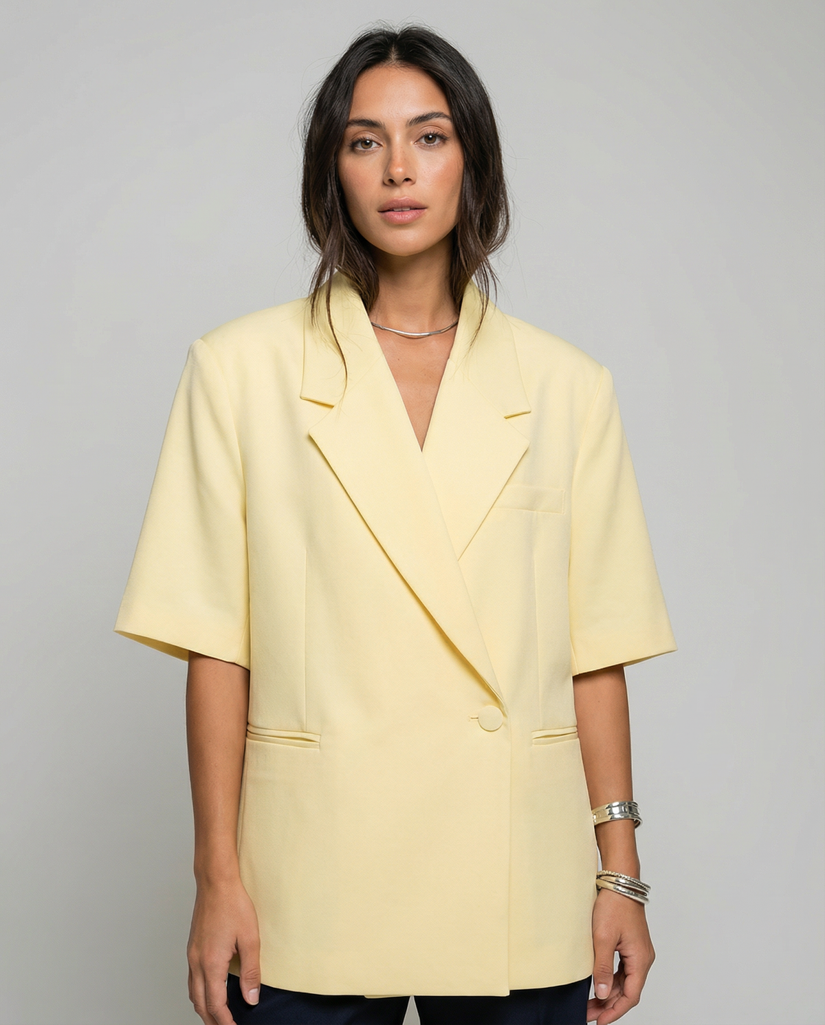 Zaira | Oversized Blazer – Elegant Capospalla Summer with Short Sleeve