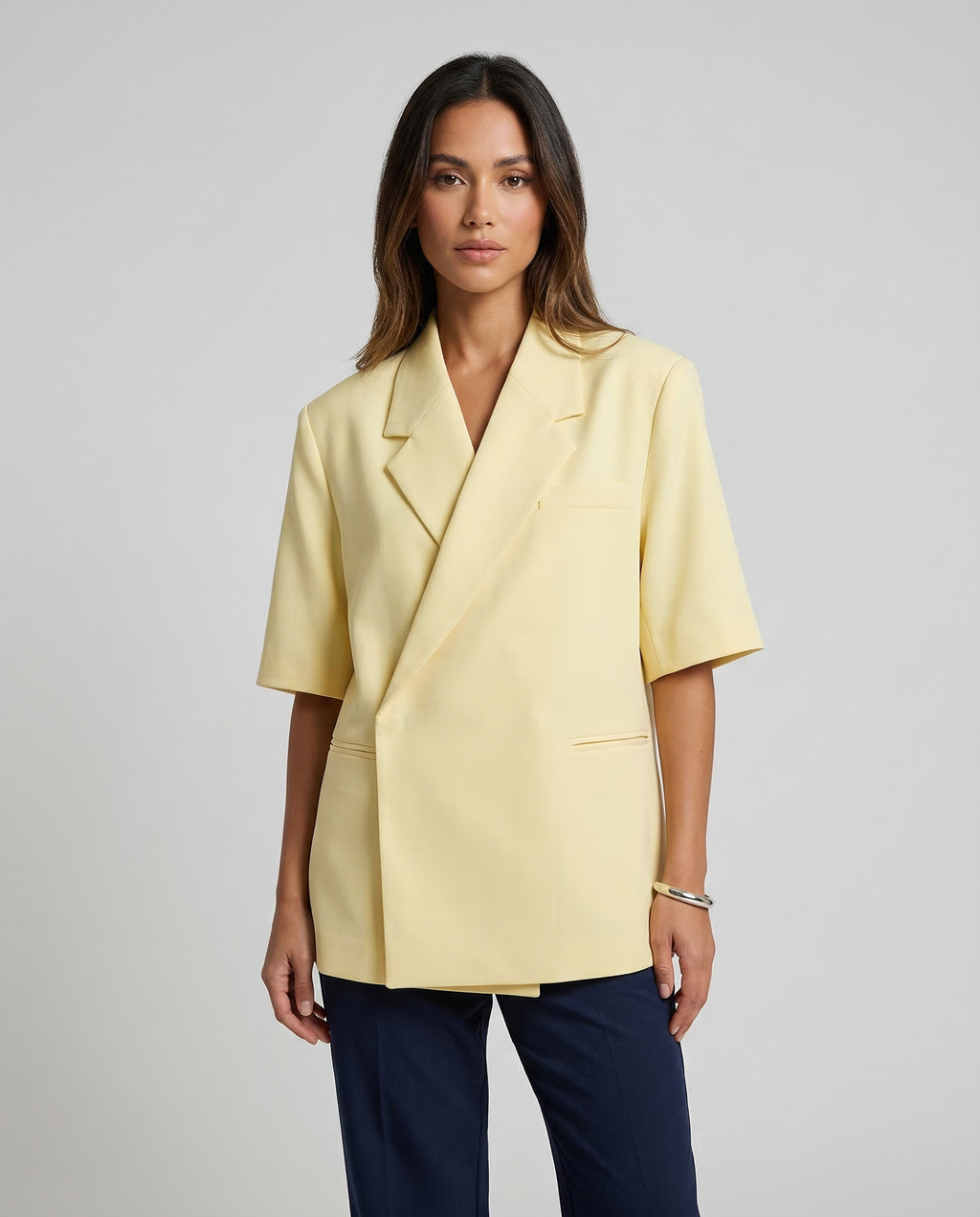 Zaira | Oversized Blazer – Elegant Capospalla Summer with Short Sleeve