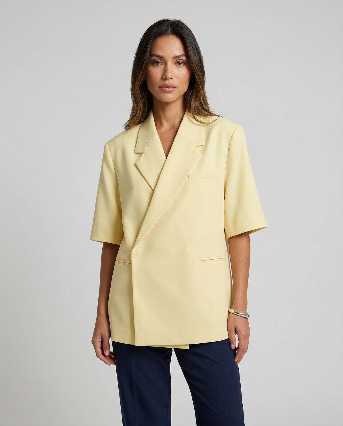 Zaira | Oversized Blazer – Elegant Capospalla Summer with Short Sleeve