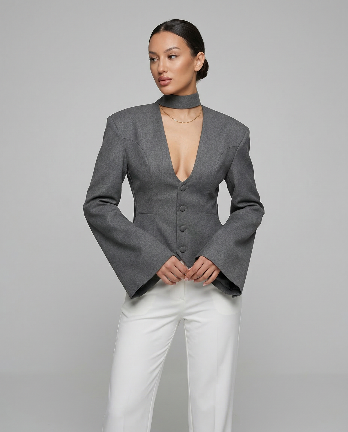 Veronica | Blazer jacket - V-neck casual slim fit for autumn/winter