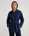 Salvatrice | Denim Utility Jacket with Belt