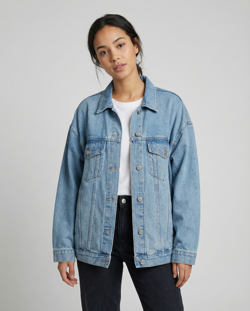 Settimia | Oversized Denim Jacket with Classic Collar