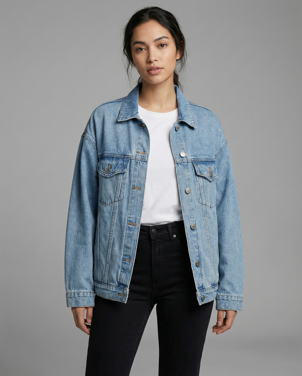 Settimia | Oversized Denim Jacket with Classic Collar