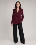 Renata | Oxblood Tailored Single-Button Blazer