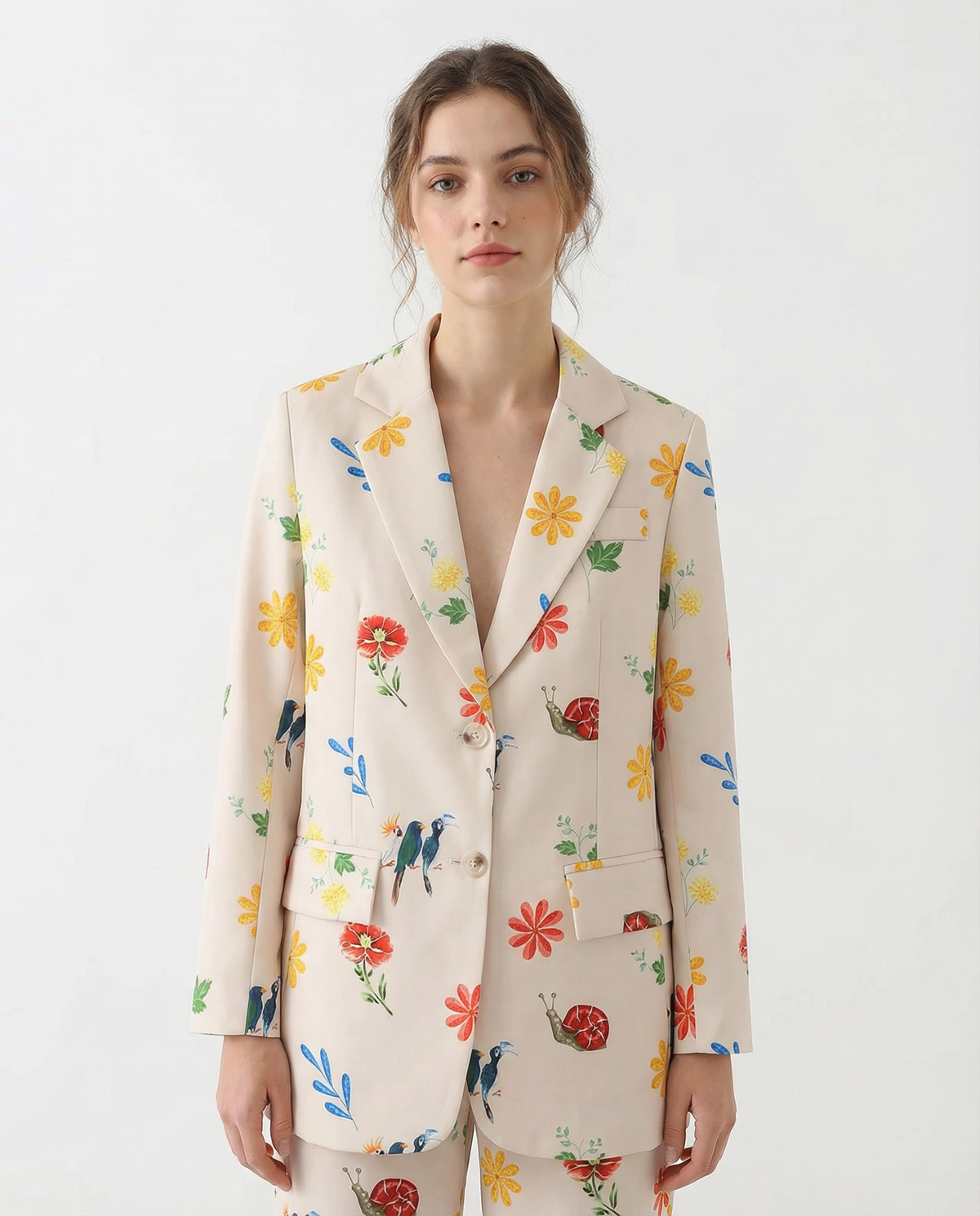 Olimpia | Floral Blazer – chic casual layer for spring and autumn