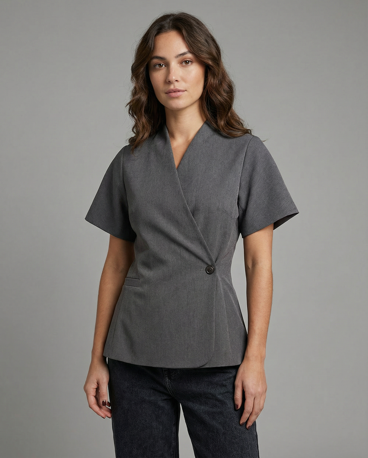 Ottilia | Blazer Spring Coat – Design with V-Neck for One Style without Sforzo