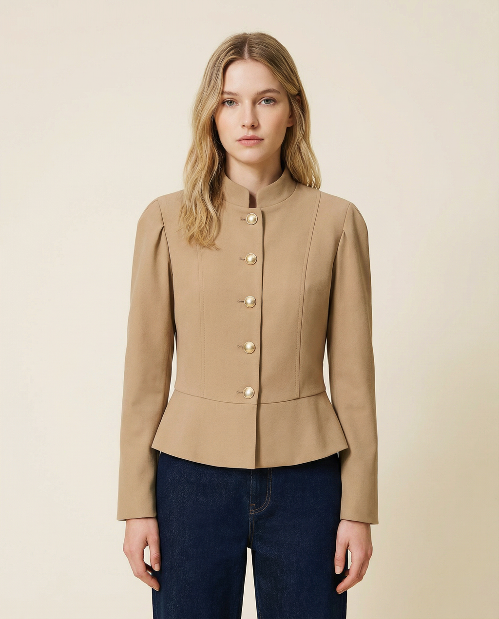 Sabrina | Autumn Velvet Blazer with Puff Shoulders