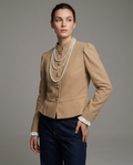 Sabrina | Autumn Velvet Blazer with Puff Shoulders