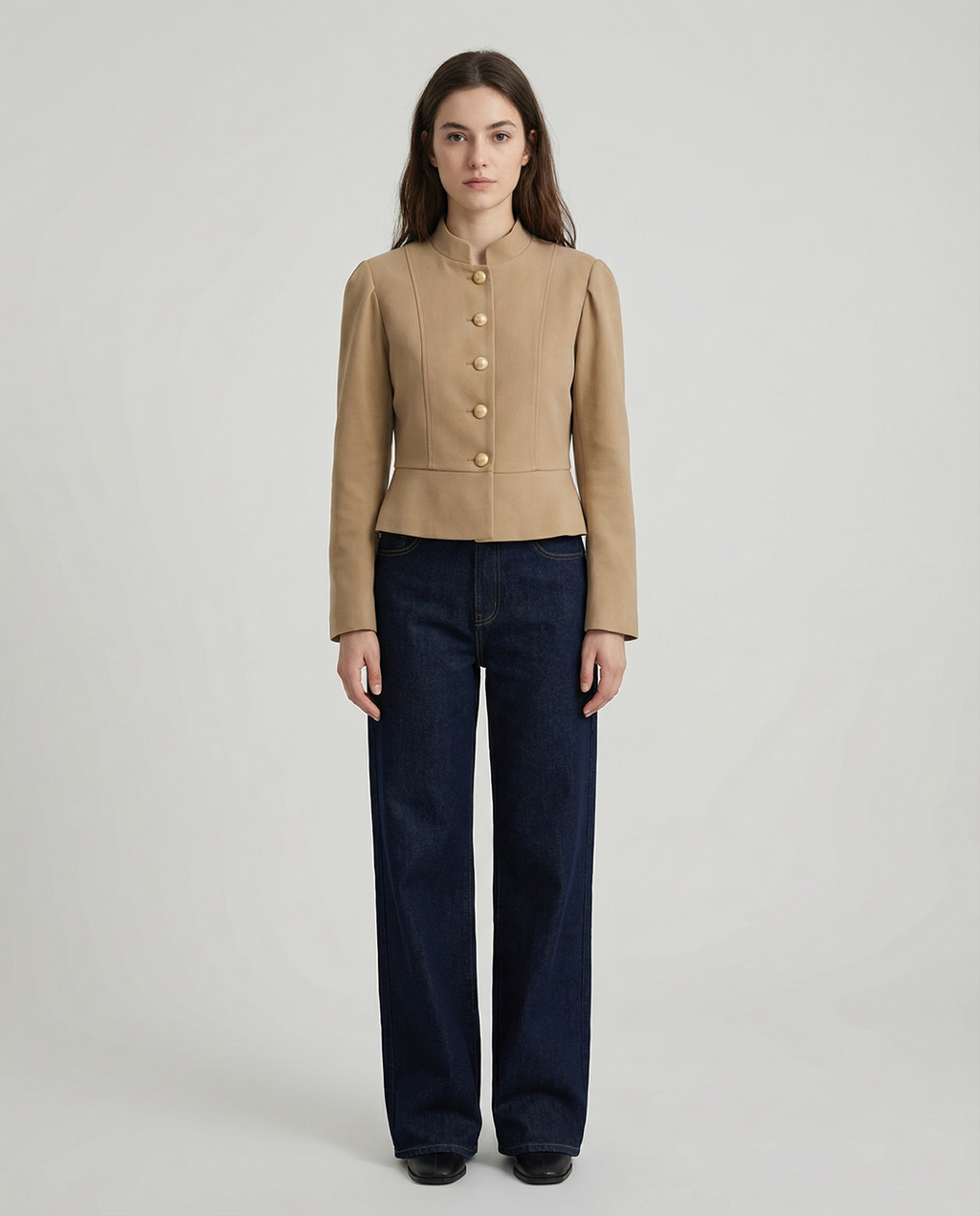 Sabrina | Autumn Velvet Blazer with Puff Shoulders