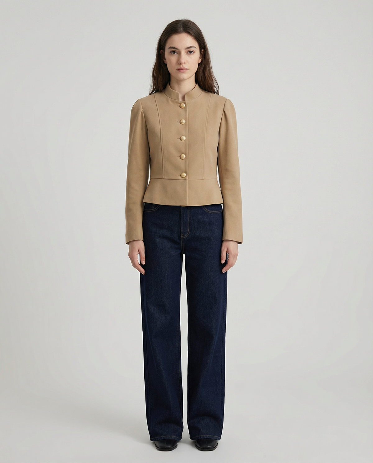 Sabrina | Autumn Velvet Blazer with Puff Shoulders