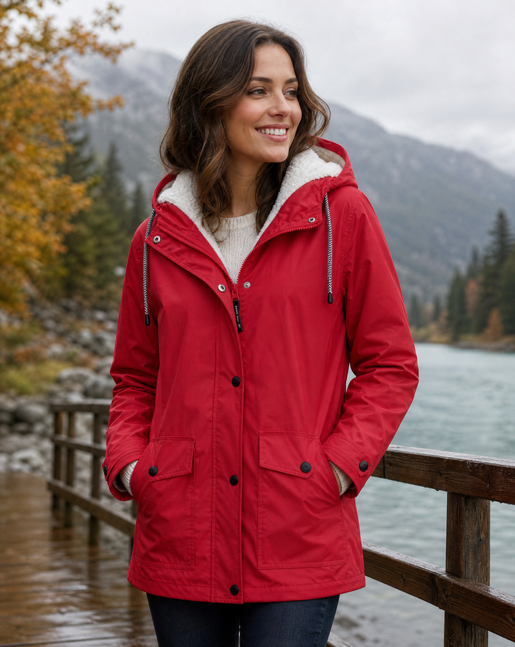 Zoraide | Waterproof Windproof Jacket with Fleece Lining and Hood