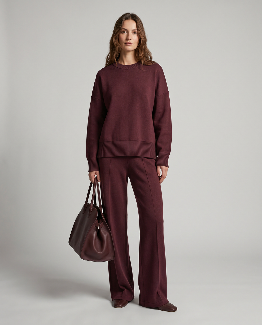 Nilde | Soft Knit Matching Two-Piece Set with Long Sleeves