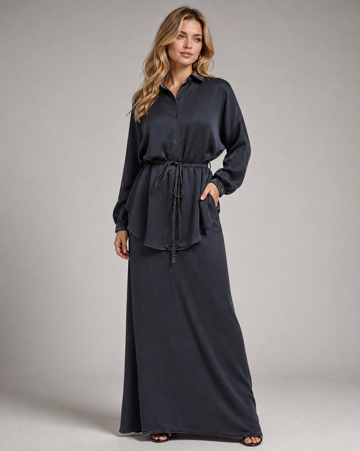 Sandra | Two-Piece Two Pieces Set with Shirt with Long Sleeves Annodata & Skirt