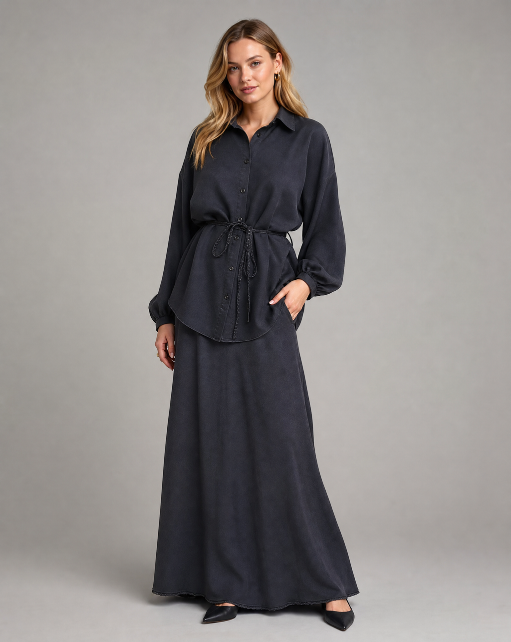 Sandra | Two-Piece Two Pieces Set with Shirt with Long Sleeves Annodata & Skirt