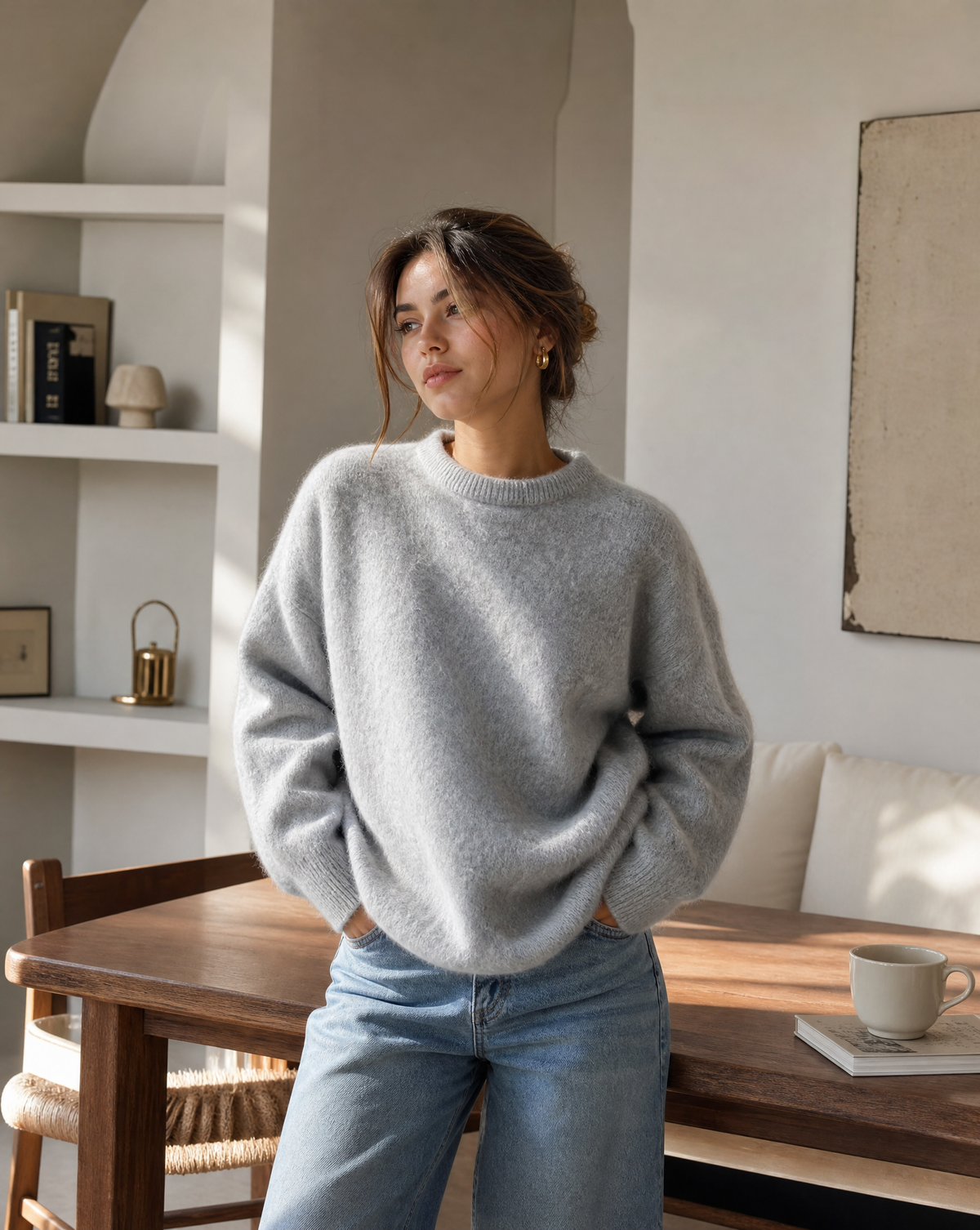 Rossella | Elegant Sweater & Wrap in Mohair for Women