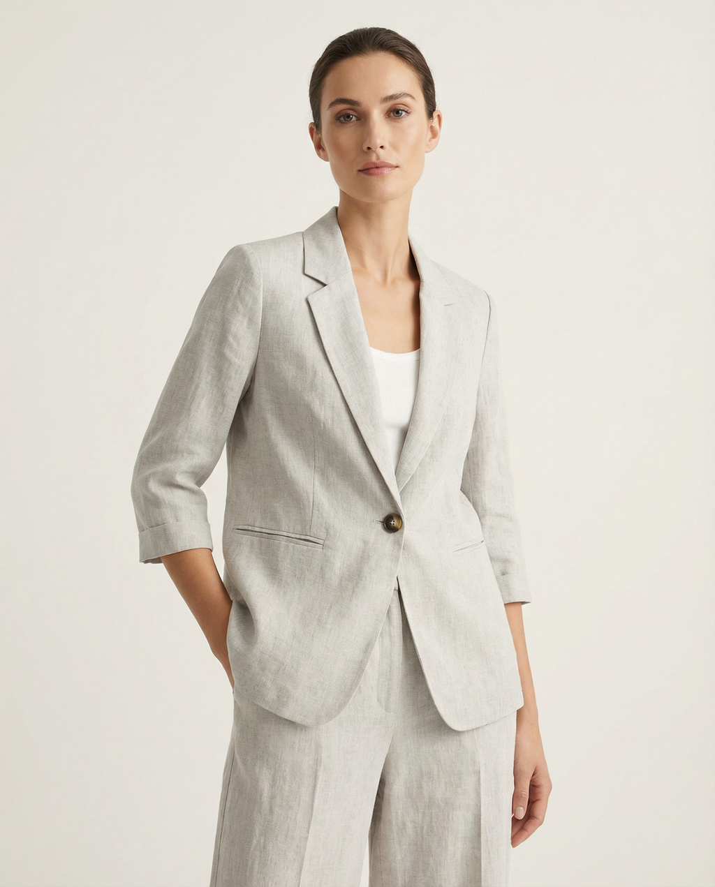 Alberta | Lightweight Cotton-Linen Blazer for Casual & Elegant Outings