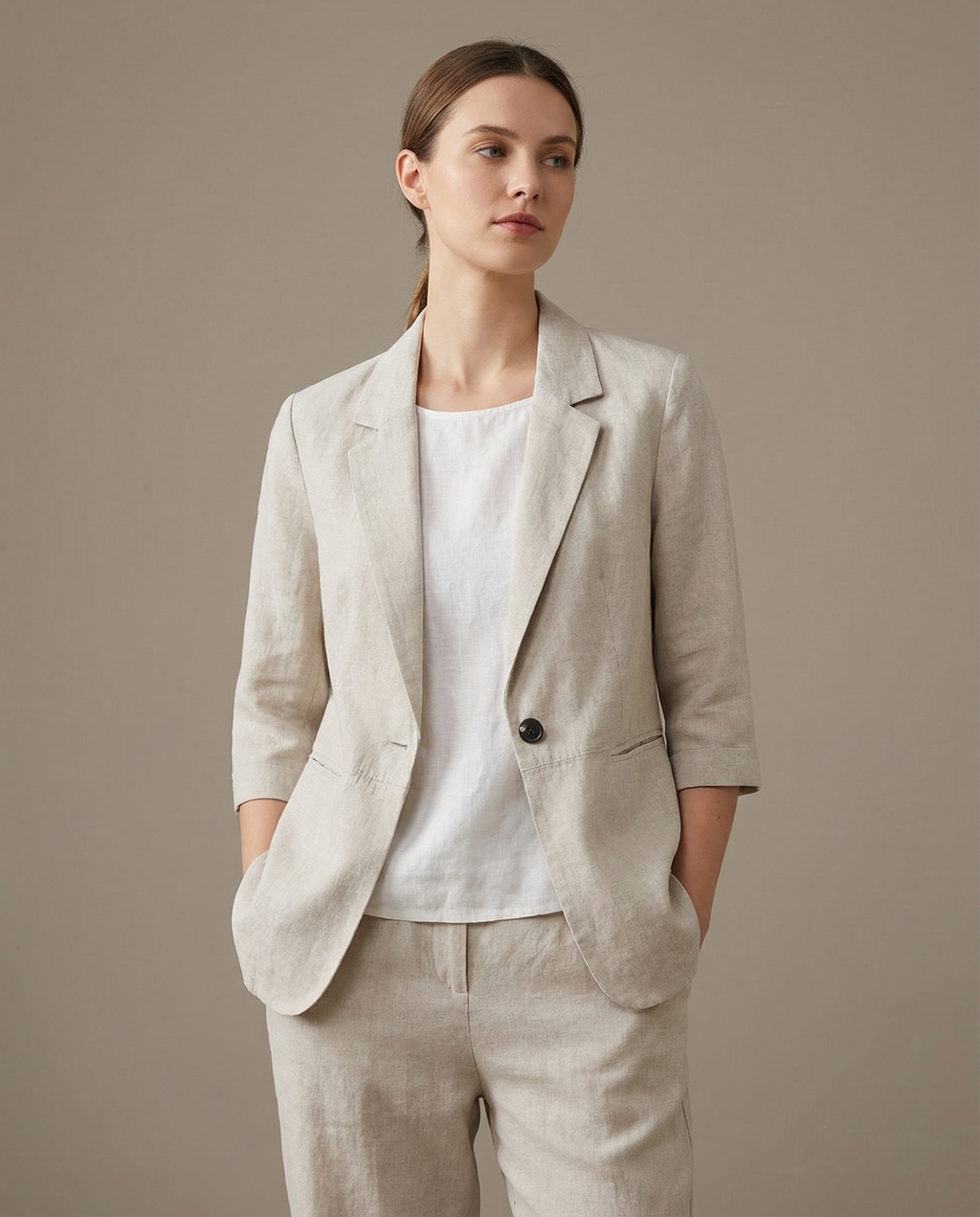 Alberta | Lightweight Cotton-Linen Blazer for Casual & Elegant Outings