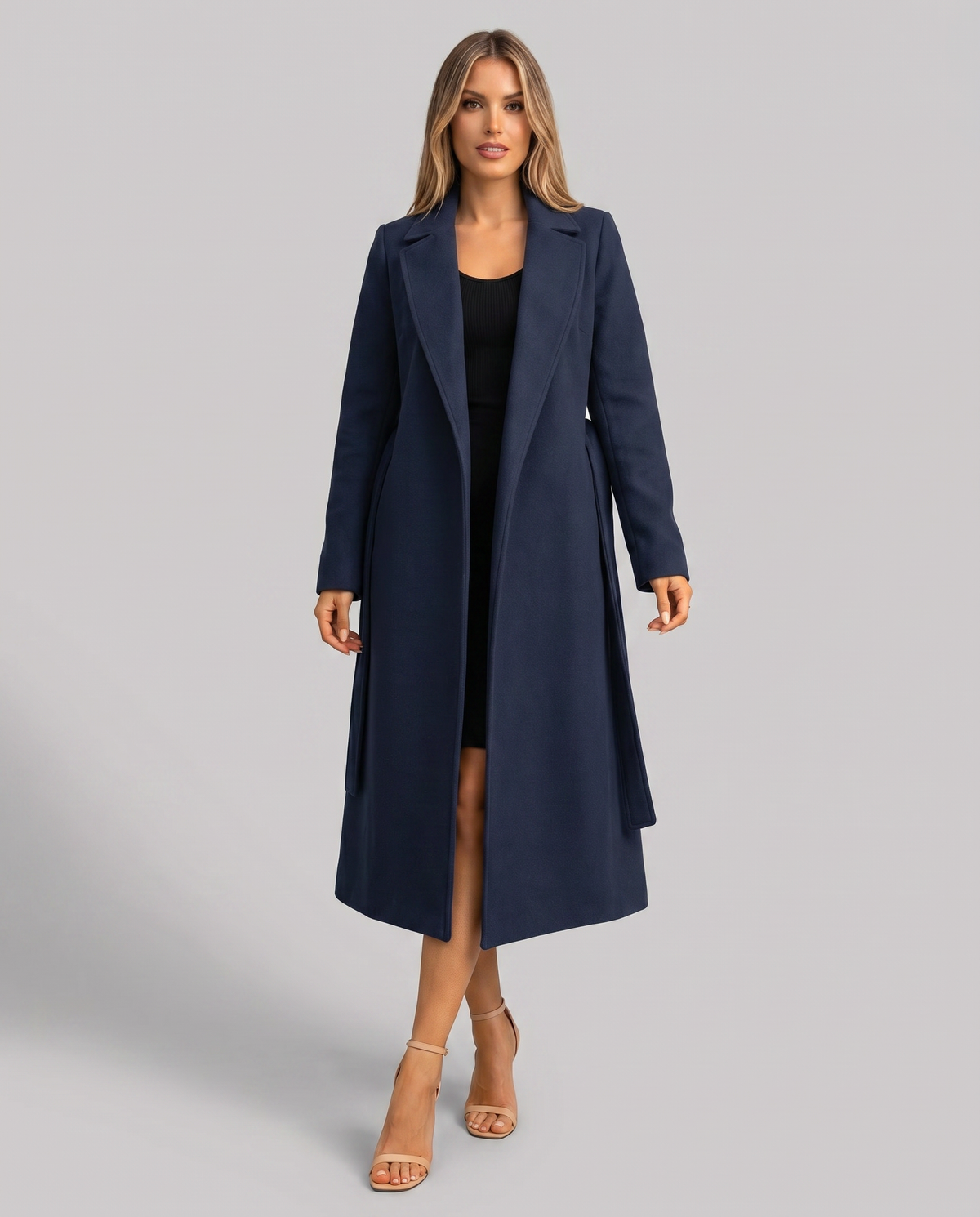Ivana | Classic Single-Breasted Long Winter Trench Coat