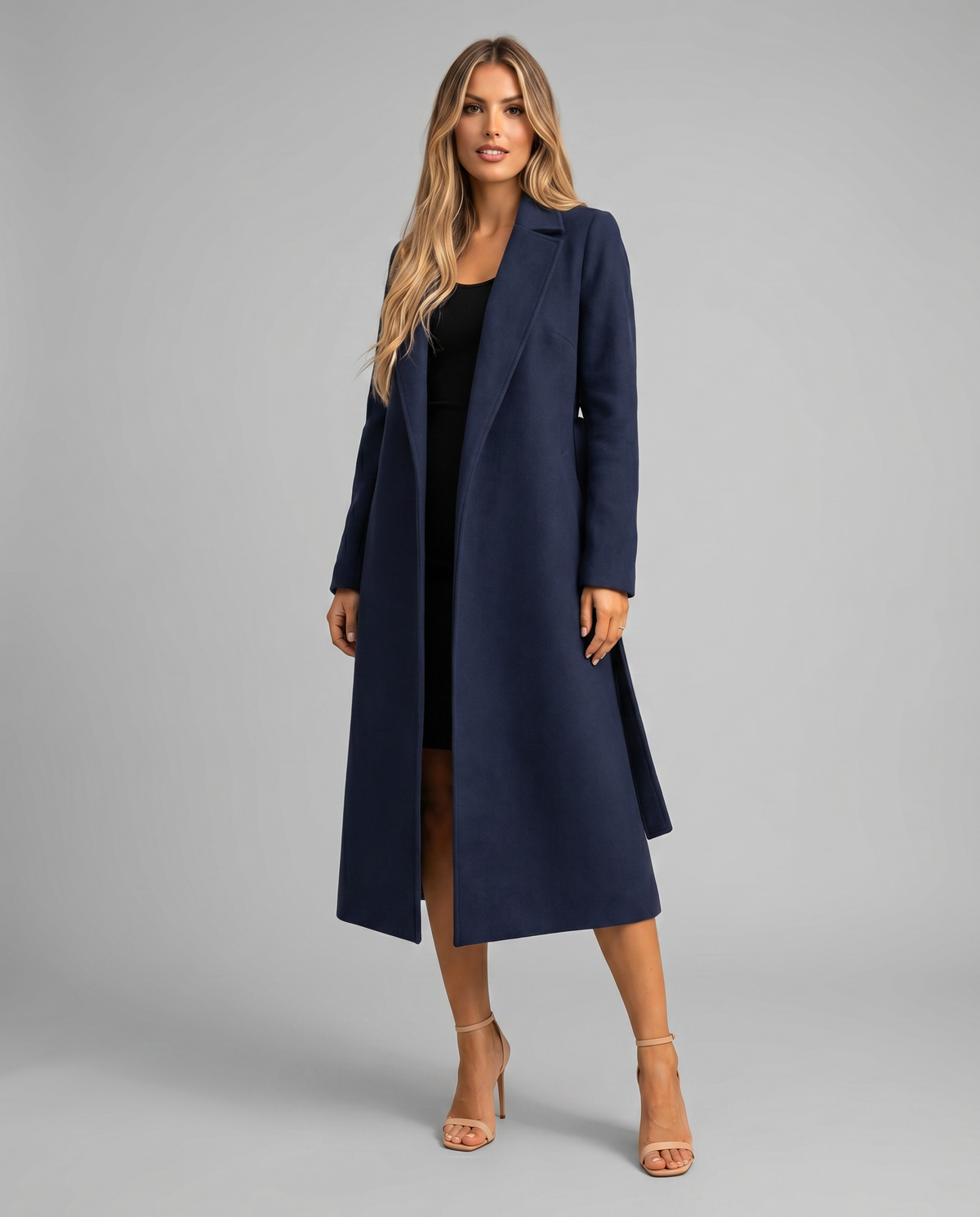 Ivana | Classic Single-Breasted Long Winter Trench Coat