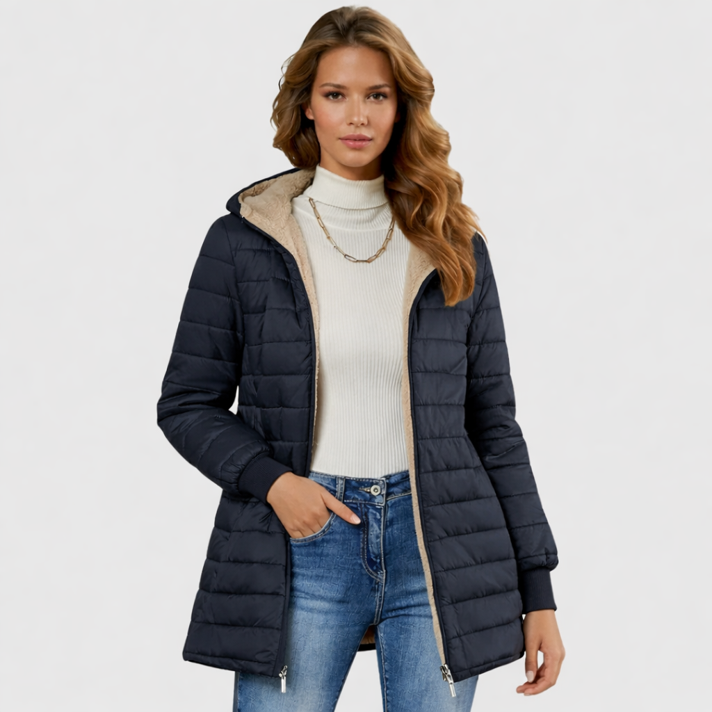 Sibilla | Winter Sherpa-Lined Coat with Hood