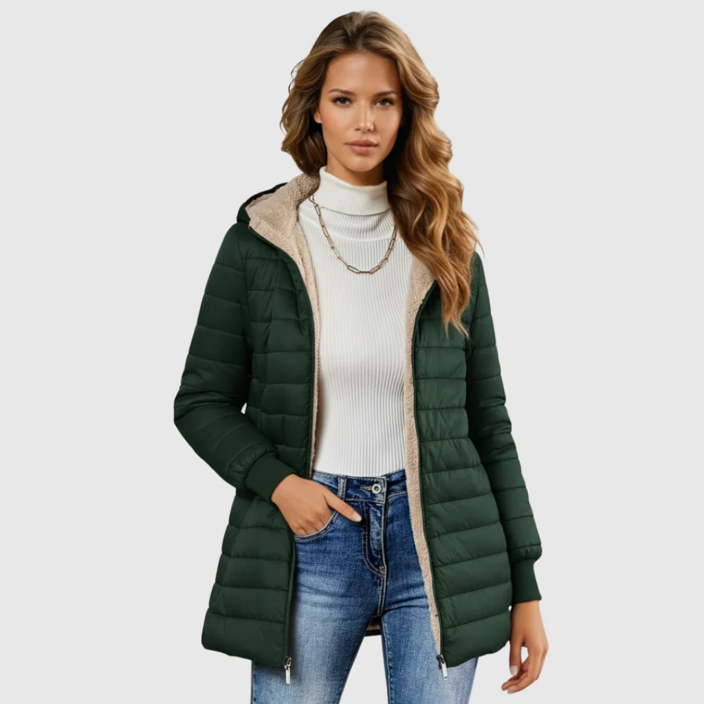 Sibilla | Winter Sherpa-Lined Coat with Hood