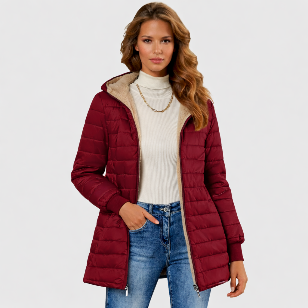 Sibilla | Winter Sherpa-Lined Coat with Hood