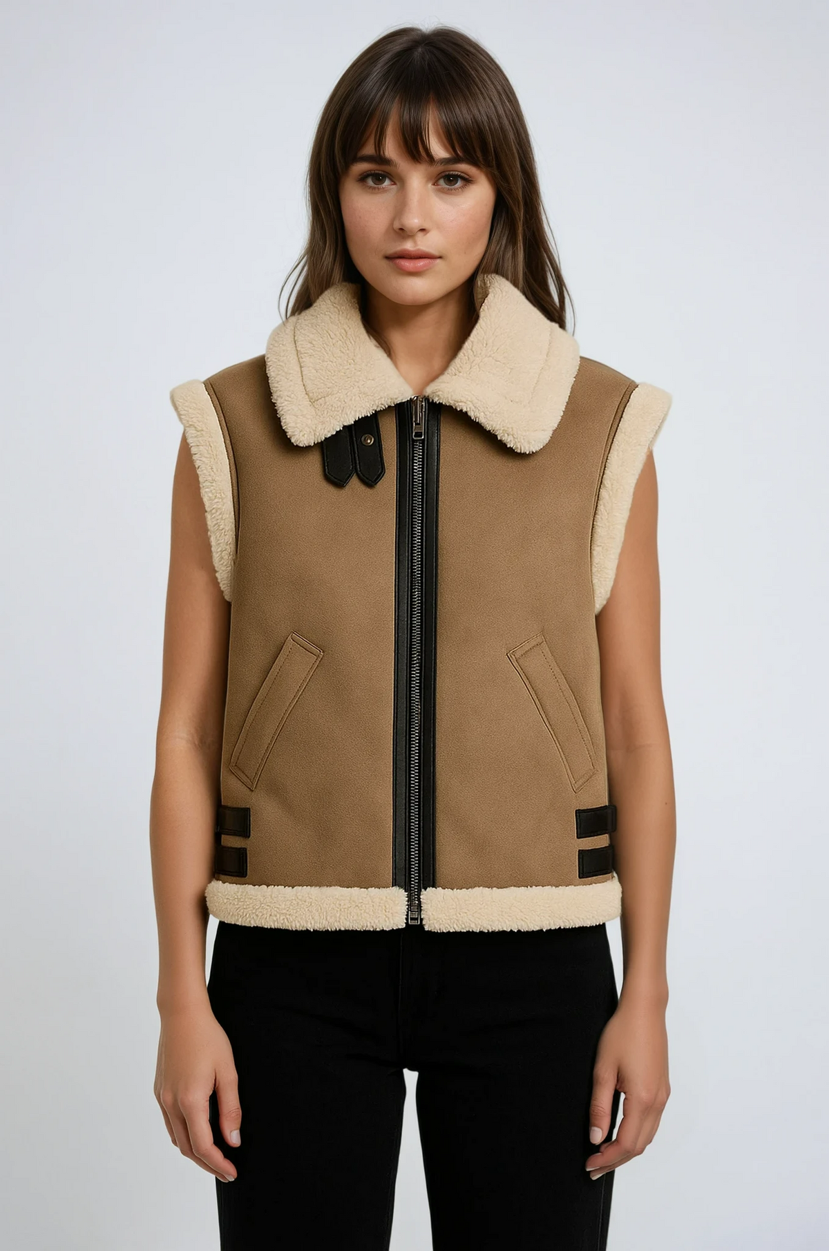 Olivia | Faux sheepskin vest