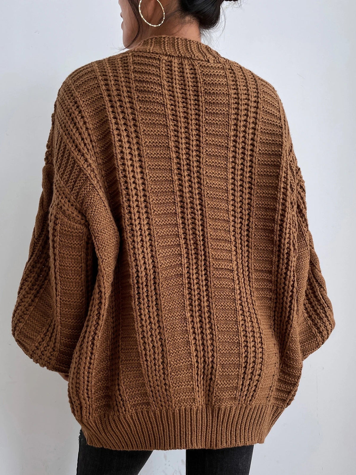 Alida | Oversized cable-knit cardigan