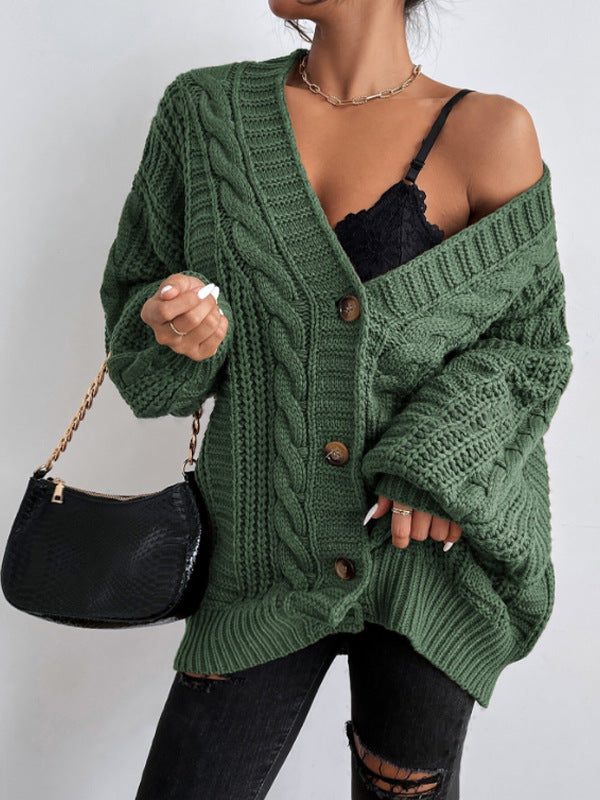 Alida | Oversized cable-knit cardigan