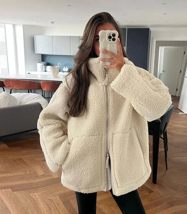 Romana | Warm synthetic lamb's wool jacket