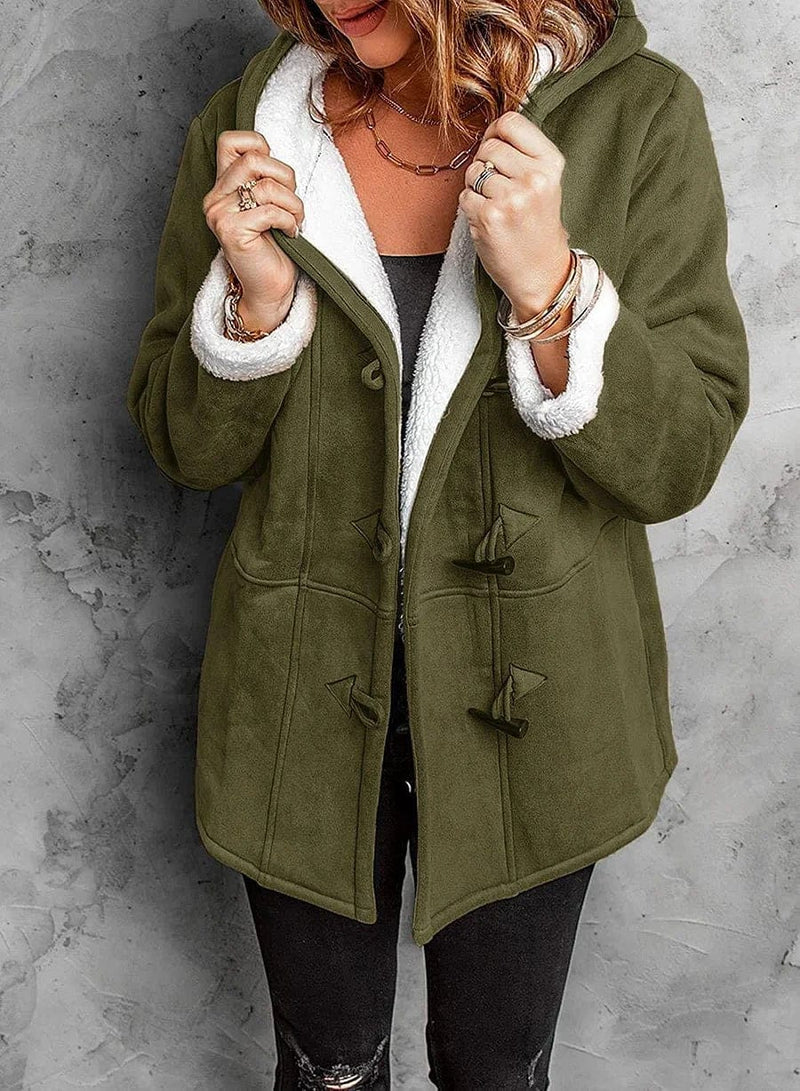 Marilisa | Warm Winter Duffle Coat with Toggle Fastening