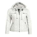 Palmina | Faux Leather Jacket with Hood